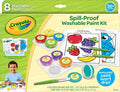 Crayola Spill Proof Paint Set (8ct), Washable Toddler Paint Kit - size: 1 Count (Pack of 1), style: Spill Proof Paints