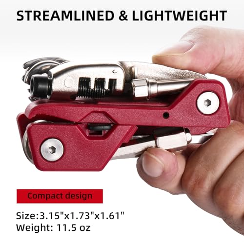 21 Bike Repair Multitool Kit with Carry Case, Portable Cycling Tool Kits (21 in 1), Bicycle Tools Kit Set with Allen Wrench, Chain Tool, Bicycle Spoke Wrench