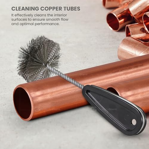 SUPPLYGIANT 7225 Fitting Brush for Copper Pipe Cleaning with Plastic Handle , 3", Black - size: 3 in.