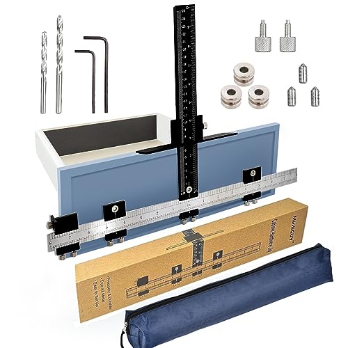 Cabinet Pull Template, All Metal | Upgrade Cabinet Door/Drawer Hardware Template, for Handle/Knob/Pull Installation, Adjustable Cabinet Hardware Jig