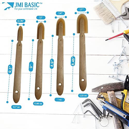 JMIBASIC Grout Caulk Finishing Tool - Multi Size 4 Pieces Set - Smooth Grout Sealant Silicone Caulking Tool - Rubber Spatula Spreader - Grout Sealer Applicator - Ergonomic Handle Grip_ABS (1.1 Inch) - size: 1.1 Inch