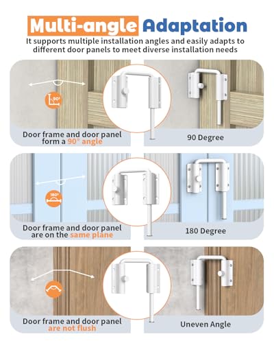 Sliding Door Loop Lock, Security U-Bolt Locks, White-2PCS - color: White-2PCS