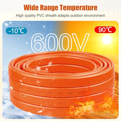 10/3 Wire with Ground - 15FT 10 Gauge NM-B Non-Metallic Sheathed Cable 100% Pure Copper 10 AWG 3 Conductor Residential Indoor Wire for Outlets, Switches, Other Loads and Lighting Wiring Projects etc. - size: 15FT, style: 10AWG/3