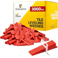 3000 Pcs Wedges for Tile Leveling System - Saves You Time for Perfect Precise Installation of Ceramic Tiles - Get Professional Results for Your Shower, Bathroom, Backsplash - size: 3000 Wedges