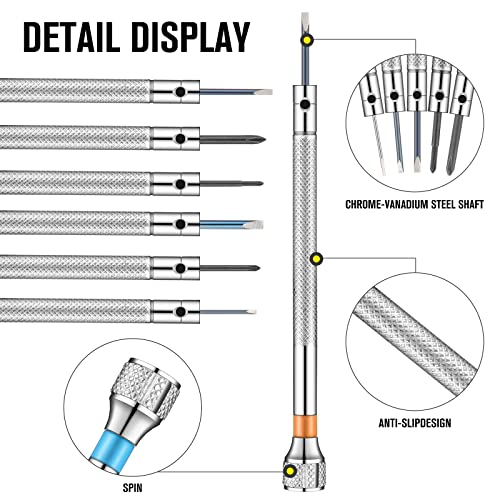 Chumia Watch Screwdriver Set, 13 Pcs Jeweler Micro Screwdriver 0.6-2.0 mm