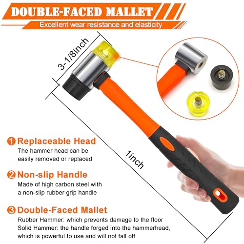49 Pack Laminate,Vinyl Flooring Installation Kit,Flooring Tools,Tapping Block for Vinyl Plank Flooring,Pull Bar,Floor Spacers, Rubber Mallet