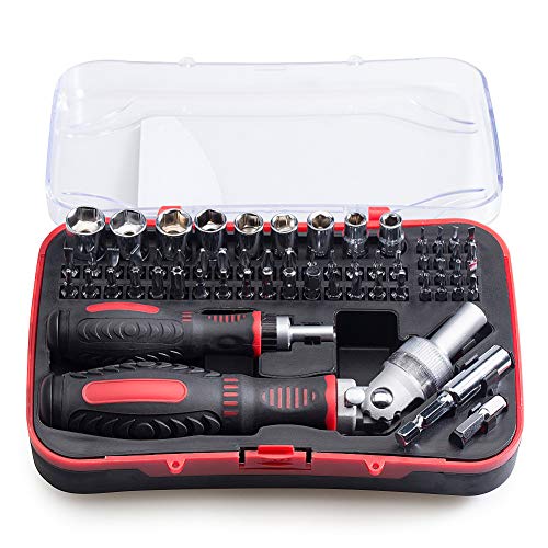 JENABOM 61 in 1 Ratcheting Screwdriver Set,Magnetic Screwdriver Bit Set - size: 61 in 1
