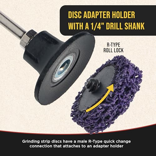 Dura-Gold 11-Piece 2" Diameter Abrasive Stripping Brush Wheel Set - 10 - style: 2" Diameter