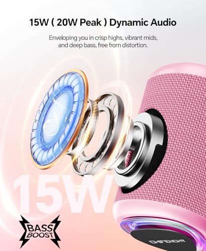 Portable Bluetooth Speaker Beach Essentials: IPX5 Waterproof for Outdoor - color: Pink