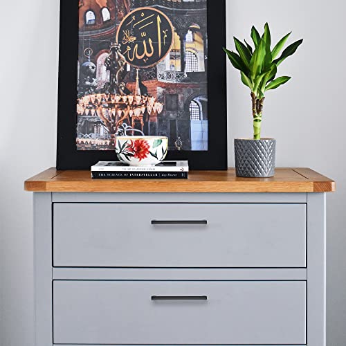 Ravinte Matte Black Cabinet Pulls Slim Cabinet Handles, 5 Inch CC, 30 Pack - size: 5" hole center