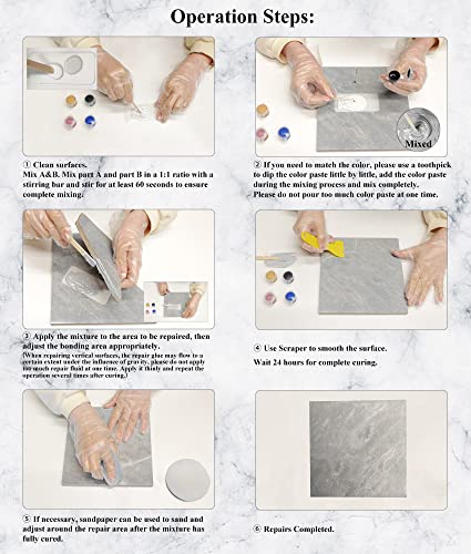 Hupeyna Tub, Tile and Shower Repair Kit (Color Match), Porcelain Repair Kit