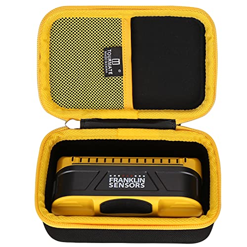 Tourmate Hard Case Compatible for Franklin Sensors ProSensor M90/M150/T11/X990/X1100 Professional Stud Finder - Travel Case for Wood & Metal Stud Detector/Wall Scanner (BOX Only) - color: Black + Yellow