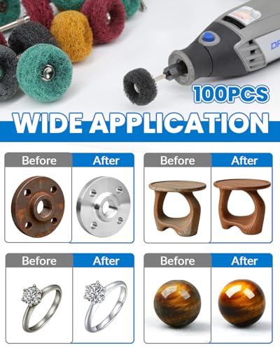 100Pcs Abrasive Buffing Wheels, 1 Inch Alumina Polishing Wheel - style: 100PCS-Buffing Wheels