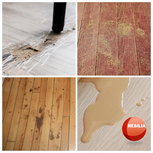 RESILIA Premium Clear Floor Protector Mat – Heavy-Duty Plastic Vinyl Covering for Hardwood, Tile, or Laminate Floors, Table, or Desk –American Modern Pattern 27" x 6' Waterproof Roll, Made in USA - size: 2'3" x 6'