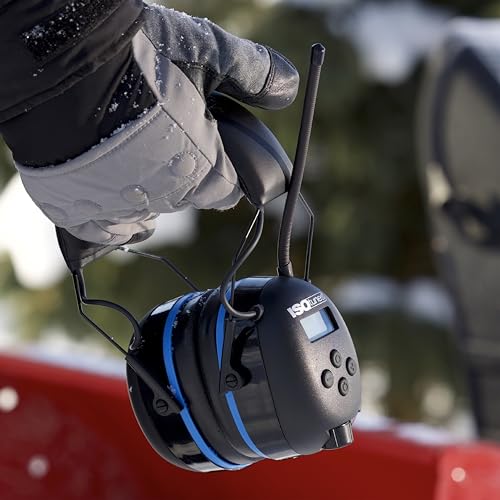 ISOtunes AIR DEFENDER Earmuffs: Comfortable Wireless unisex adult Hearing Protection Earmuffs with 40 Hour Battery Life - color: Blue