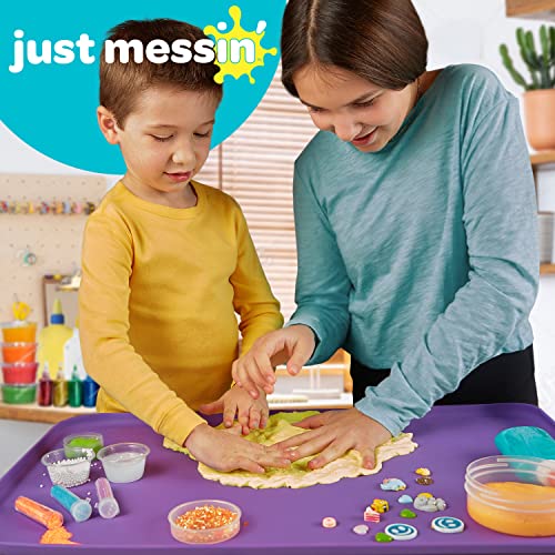 Just Messin’ Silicone Arts and Crafts Mat for Kids, 16" x 26", Purple - color: Purple, size: 16" x 26"