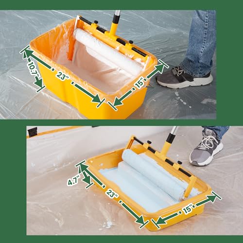 VOOMEY 28PCS 18 Inch Paint Roller Kit, Large Roller with Extension Pole - size: 18inch 28pc