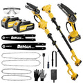 Cordless Pole Saw for Tree Trimming, 6" & 8" Chainsaw with Extension Pole - size: 6+8inch