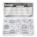 232Pcs 304 Stainless Steel Fender Flat Washers Kit, 15 Sizes M3-M12 - color: Silver