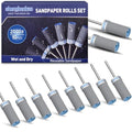 10Pcs 2000 Grit Sanding Drums Sandpaper Sticks Set for Dremel Rotary Tool with 1/8" Shank, Sanding Bits Kit Rotary Tool Accessories for Metal Rust Removal/Jade Polishing/Stone Grinding (2000 Grit) - style: 2000 Grit