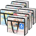 TasticTotes 6 Pack Clear Storage Bags for Comforter, Clothes & Bedding, 60L - size: 60L