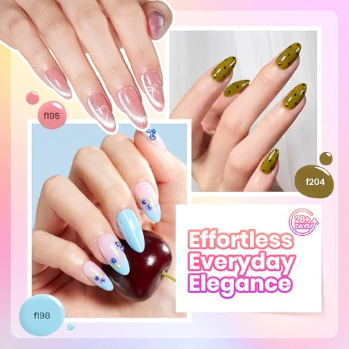 Beetles Fall Gel Polish Set, Daily Pop Collection, 20 Colors Gel Polish Kit | Base Coat Glossy Glitter Top Coat and Magnet, Cat Eye Effect, Soak Off UV LED Gel Polish for DIY Nail Art Manicure - color: Daily Pop