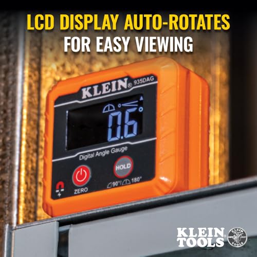 Klein Tools 935DAG Digital Electronic Level and Angle Gauge, Measures 0 - 90 and 0 - 180 Degree Ranges, Measures and Sets Angles - style: Gauge / Level