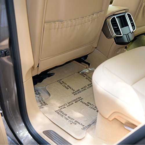 CARCAREZ Clear Adhesive Car Carpet Protector Film Roll, Sticky Disposable Car Floor Mats Protector Cover Sheets, 24" x 600' - size: 600 ft