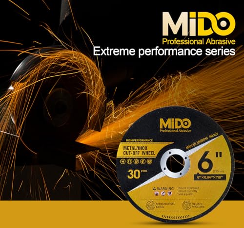 30 Pack Cut Off Wheels 6 Inch Cutting Wheel 6" x.040 x7/8" Metal&Stainless Steel Cutting Disc Fit for Angle Grinder - style: 30PCS 6Inch Cut Off Wheels