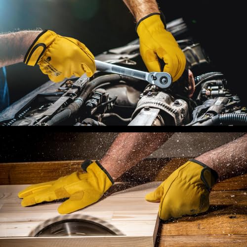 Schwer Pro Max ANSI A9 Cut Resistant Leather Work Gloves, PM3401, XXL - size: XX-Large