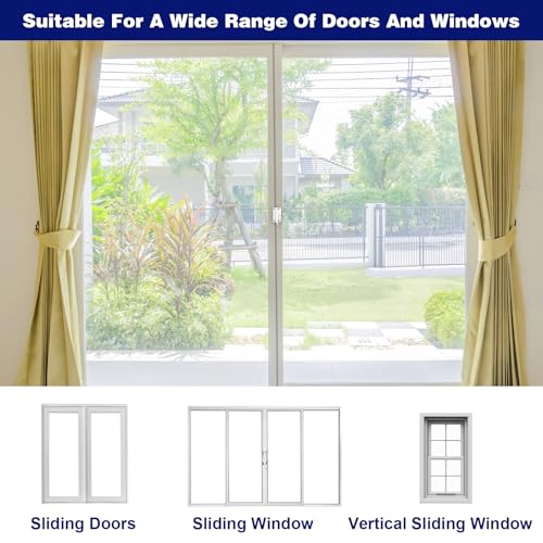 10 Pack Window Sash Locks, White Metal Cam Action with Keeper, Security Replacement for Sliding, Double Hung, Vertical and Horizontal Windows