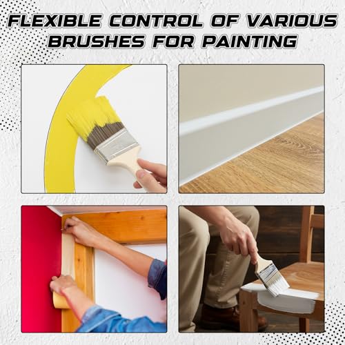 12 Pack Angle Sash Paint Brushes Treated Easy to Grip Wood Handle Synthetic Bristles Smooth Finishes Paint Brushes for Stain Wall Trim Painting Furniture (2.5 Inch) - size: 2.5 Inch