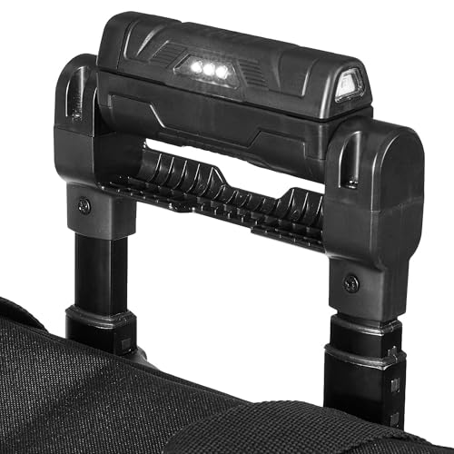 Amazon Basics Tool Storage Rolling Bag with LED Light, 20 Pockets, Adjustable Shoulder Strap, Black - size: Rolling Bag