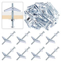 Tanstic 30 Sets 3/16 Inch Toggle Bolt and Wing Nut Assortment Kit, Butterfly Toggle Anchors with Wing Nuts, Hex Nuts, Washers, Hollow Drywall Anchors and Screws for Drywall