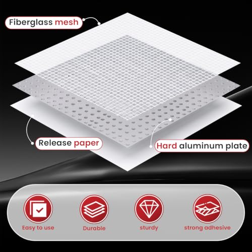 Drywall Repair Kit 18 Pack, 2/4/6/8 inch Drywall Repairs Patch, Dry Wall Patch with Scraper and Sandpaper for Drywall Repair Patch Kit - size: 18