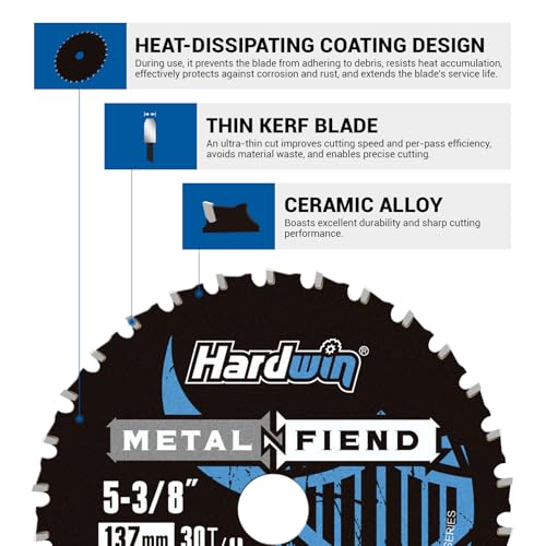 5-3/8 Inch Metal Cutting Circular Saw Blade 30T Cermet,20mm Arbor - size: 5-3/8 inch 30 teeth