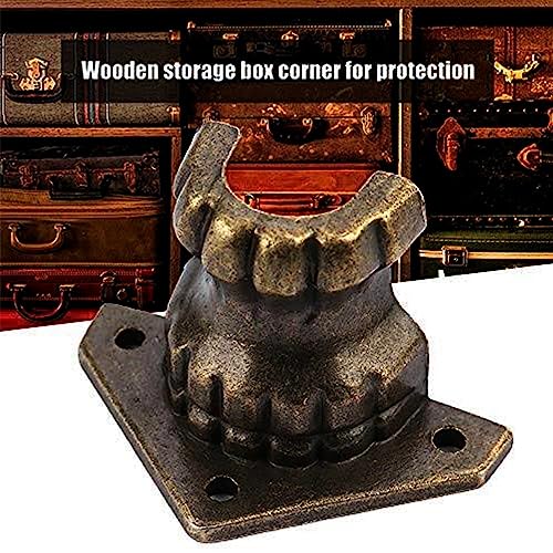 24 PCS Wood Jewelry Box Legs Feet for Antique Brass Treasure Storage Chest - color: Bronze(24pcs)