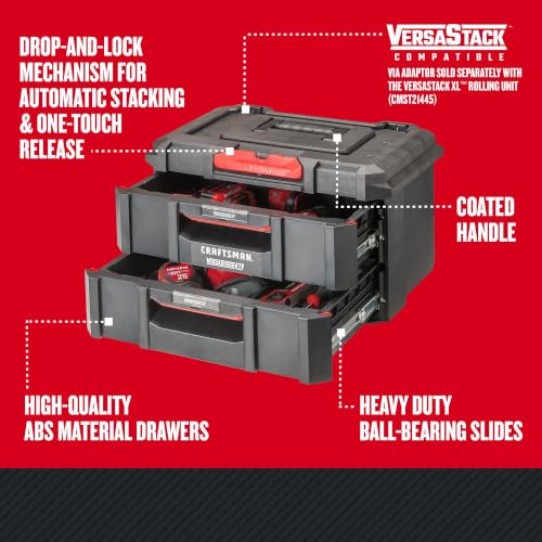 CRAFTSMAN VERSASTACK XL Tool Box, Tool Organizer, Drawer Unit (CMST21404)