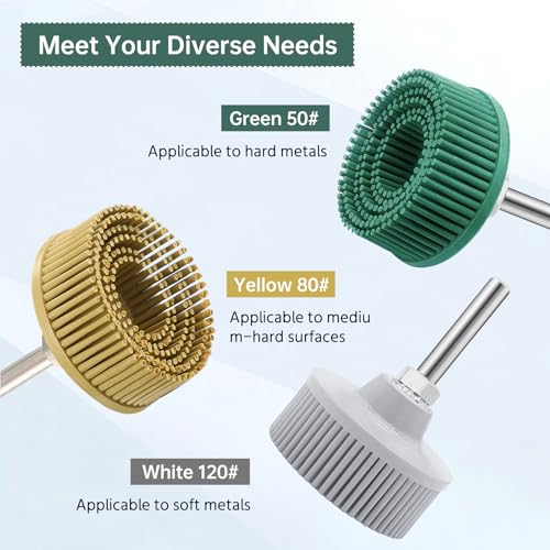 3Pcs Bristle Disc 2 Inch Gasket Remover Wheel Tool Attachments