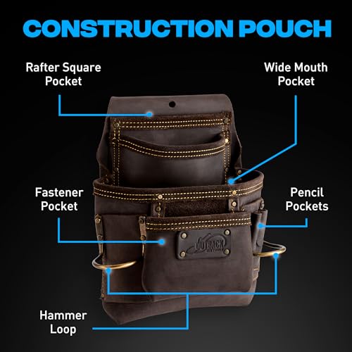 OX Framing Leather Tool Belt + Suspenders - Carpenter Tool Belt - Size XL - color: Framing Belt + Suspenders, size: XL