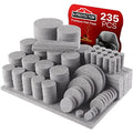 235 pc Gray Felt Furniture Pads X-Protector Huge Quantity of Furniture Pads - size: 235 PCS Gray, Round & Square