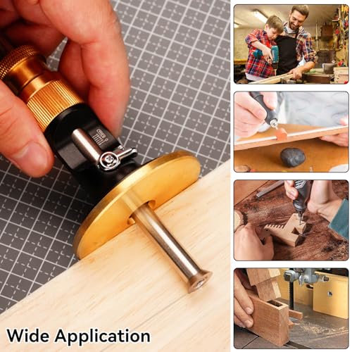 Wheel Marking Gauge, Aluminum Alloy Scriber Woodworking Mortise Parallel Scribing Tool Dovetail Scribing Gauge for Woodworking Projects, 0.2 Mm Precision, Rollable Blade