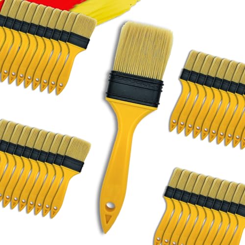 Not Chip Brush Set 2 inch 40 Pack, Never Lose Bristles | Paint Brushes for Walls, 100% Plastic, for Paint, Glues, Stains and Single material - size: 2 inch, 40 pcs