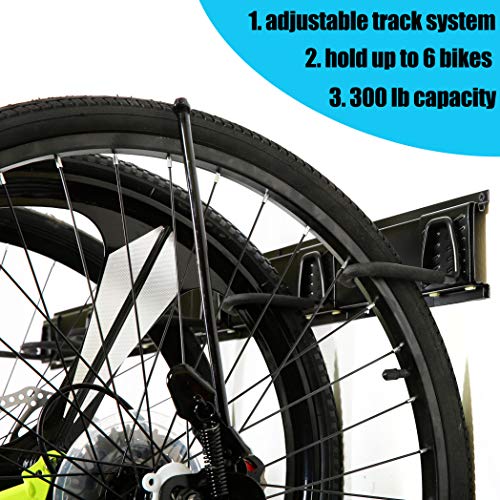 Ultrawall Stainless Steel Bike Storage Rack, Wall Mount 6 Bike Hanger - size: 6 bike