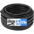 120 FT Wire Loom 1/4 Inch, Split Wire Loom Tubing Conduit, Wire Protector Tubing, Black - color: 1/4" x 120ft-Black