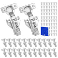 20 Pack Soft Close Cabinet Door Hinges for 3/4" Overlay Cupboard, 105 Degree Opening Angel, Stainless Concealed Kitchen Cabinet Hinges with Mounting Screws and Manual - size: 3/4 inch Overlay