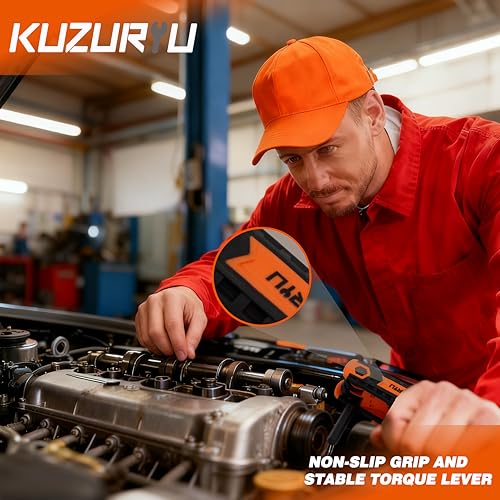kuzuryu 17pcs Folding Allen Wrench Set, 2-Pack SAE & Metric Allen Key Set, Heat-Treated Chrome-Vanadium Steel - Portable Hex Tool for Bikes and Home Repair