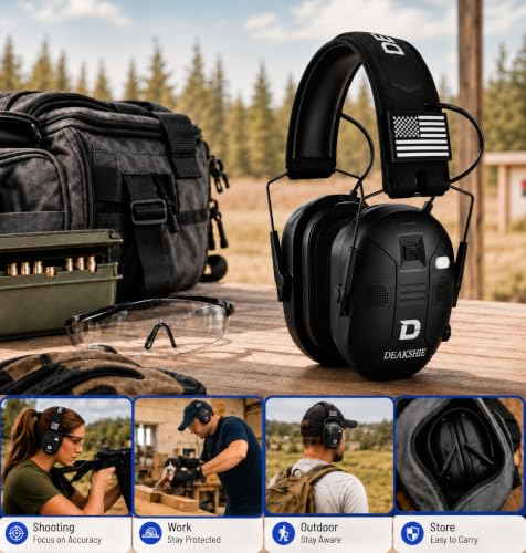 Bluetooth Shooting Ear Protection, 2-in-1 Gel Earmuffs for Glasses - color: M Black