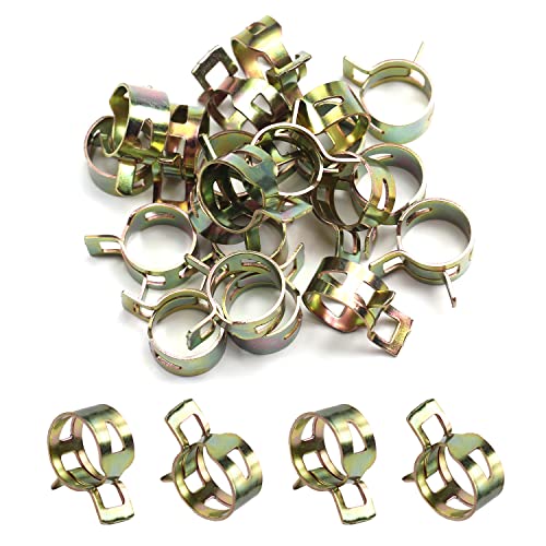 Fielect 1/2" / 13mm Spring Band Type Action Fuel/Silicone Vacuum Hose Pipe Clamp Low Pressure Air Clip Clamp 100pcs - size: 13mm
