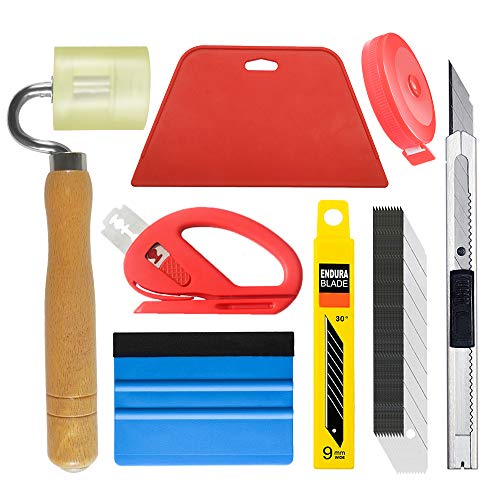 tiptopcarbon Wallpaper Tool Kit with Felt Squeegee Seam Roller for Wallpaper Contact Paper Adhesive Vinyl - color: 02 Updated Roller Kit